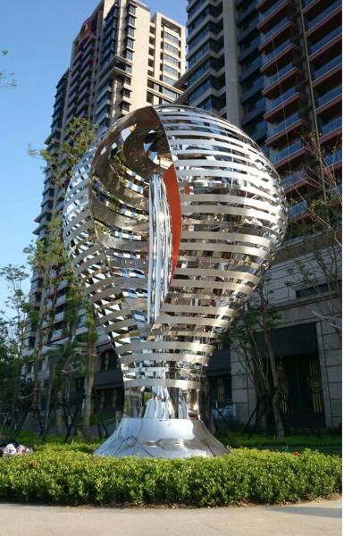 Buy cheap Outdoor Stainless Steel Art Sculptures Flower Bud Polished Mirror Surface from wholesalers