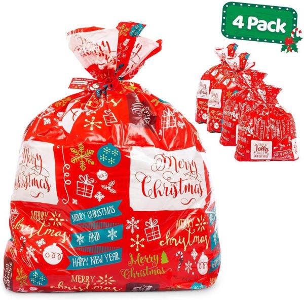 Buy cheap Large Colorful Plastic Gift Wrap Bags For Christmas Decoration OEM / ODM Support from wholesalers