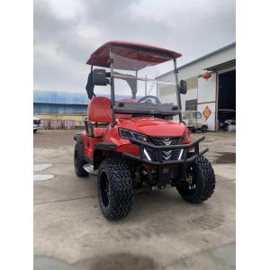 Buy cheap 2 Seater Red Electric Hunting Golf Cart With Cooler Sound Bar Off Road Tires For Course from wholesalers