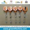 Buy cheap Custom Logo Printing Epoxy Dome Round Orange Retractable Key Holder from wholesalers