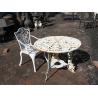 Buy cheap Antique Cast Iron Patio Set Table Chairs Garden Furniture Erosion Resistance from wholesalers