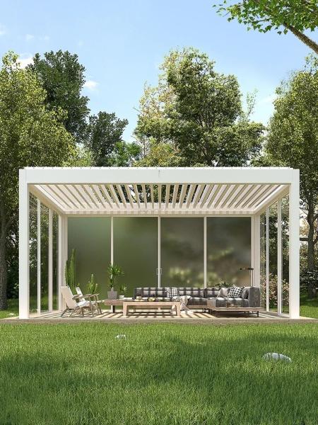 Buy cheap Electric Outdoor Rainscreen Slats Slats Garden Canopy Powder Coated Gazebo from wholesalers
