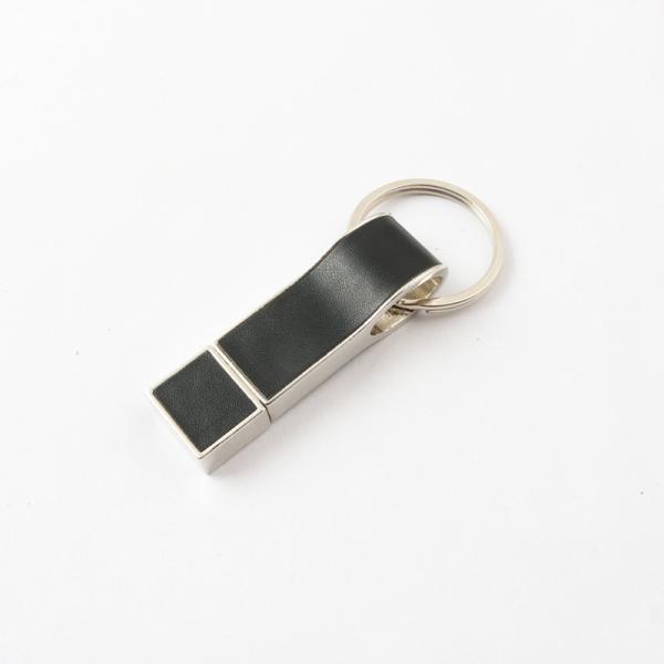 Buy cheap Black Leather USB Flash Drive With Key Ring Good Make Logo Fast Speed USB 2.0 And 3.0 from wholesalers