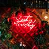 Buy cheap Energy saving Neon Letter Signs 8mm Transparent Acrylic For Holiday Wedding Party from wholesalers