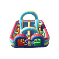 Buy cheap Great fun giant outdoor colorful kids inflatable obstacle course interactive product