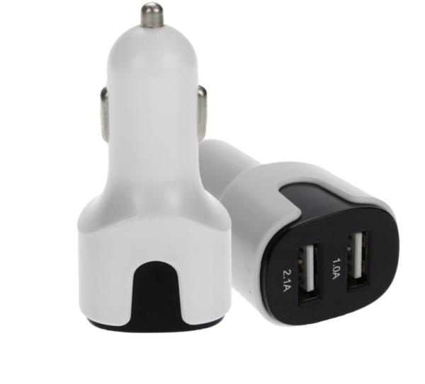 Dual USB led luminous car charger new fast USB car charger adapter quick charge