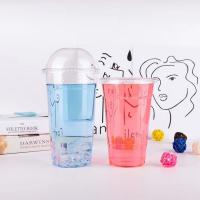 Buy cheap 24oz Pet Beverage Disposable Drinking Cup Plastic Cups With Lids Recyclable product