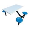 Buy cheap 4 Seater Round Stool One Piece Fast Food Restaurant Dining Table And Chairs from wholesalers