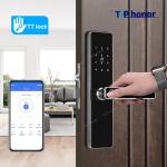 TH521 Aluminium Alloy Apartment Smart Door Lock TTLock Biometric Code Card Key