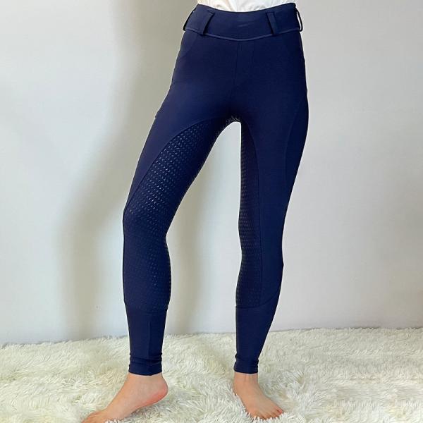 Buy cheap Navy Equestrians Young Girls Horse Riding Pants Horseback With Full Seat Silicone from wholesalers