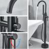 Buy cheap Resin Freestanding Bathtub Accessories Detachable Shower Faucet Taps Black Brass from wholesalers
