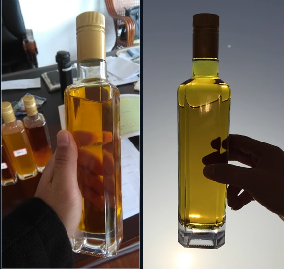 Screw Cap Olive Oil Glass Bottle 250ml 500ml Green Glass Bottles For Gourmet Cooking