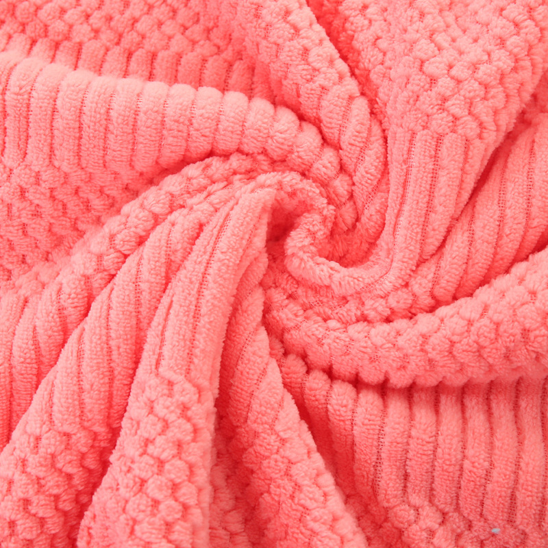 Thickened Microfiber Coral Fleece Bath Towel Set 2 in 1 for Square 250GSM Face Towel