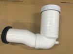 White Smooth Toilet Pan Connector , Discharge Mode 90 Degree Pan Connector