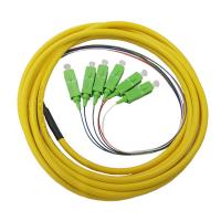Buy cheap 6F Fanout Single Mode Fiber Pigtails , High Performance SM Sc Apc Pigtail product