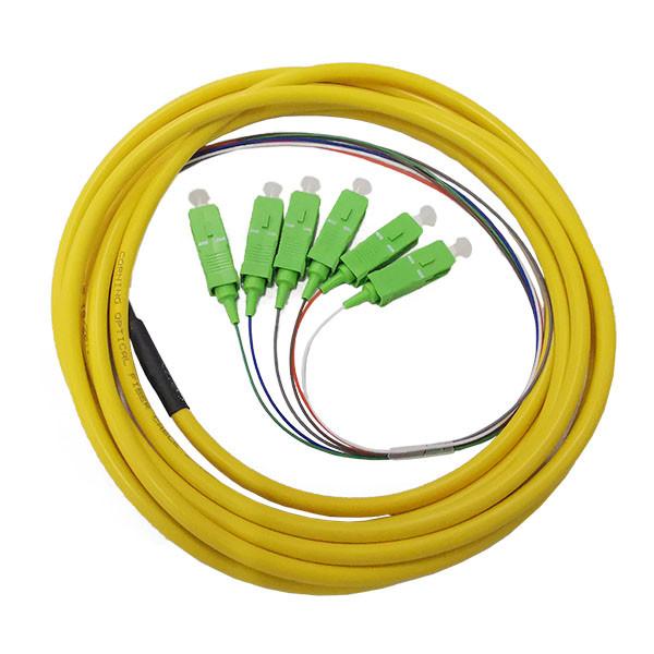 Buy cheap 6F Fanout Single Mode Fiber Pigtails , High Performance SM Sc Apc Pigtail from wholesalers
