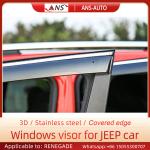 2.29 Pounds 37.5 Inches Smoke Window Visor For Jeep Renegade