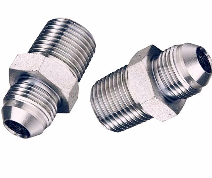 Jic Bsp Straight Union Tube Fittings SAE Flared Hydraulic Straight Fittings Male Hydraulic Compression Tube Fittings