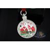 Buy cheap Christmas Logo Custom Fiesta Medals Both Side Design With 800 * 10MM Lanyard from wholesalers