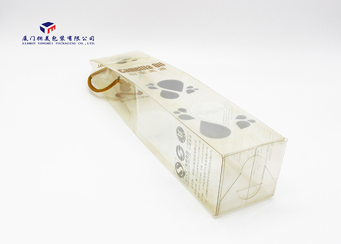 Light Weight Clear Plastic Gift Boxes Rope Handle On Top Excellent Impact Resistance