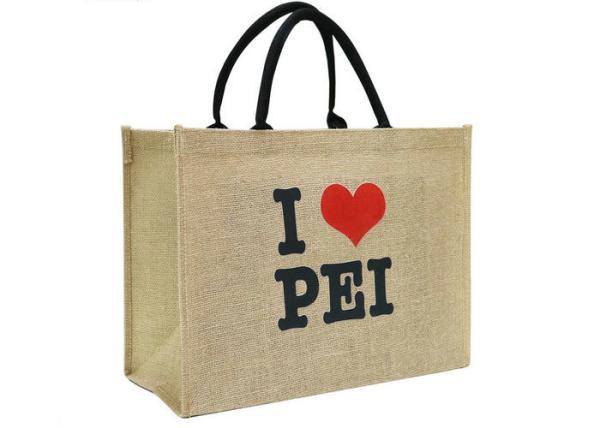 Buy cheap Jute Shopping Bags Printed Reusable Foldable Grocery Tote Bags from wholesalers