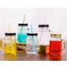 Buy cheap ISO Red Blue Colored Mason Jars With Handles 12.3in 4.7pounds Regular Mouth from wholesalers