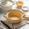 Buy cheap 25oz Ceramic Baking Pan Porcelain Noodles Bowl Set With Handles And Grips Camping Occasion from wholesalers