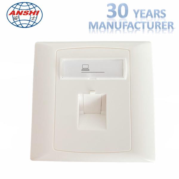 Buy cheap RJ45 1 Port 86 Type Network Wall Face Plate For Telephone from wholesalers