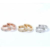 Buy cheap 18K Gold Diamond Simple OL Stud Earrings 2.3g 18K Three-Color Ear Stud product