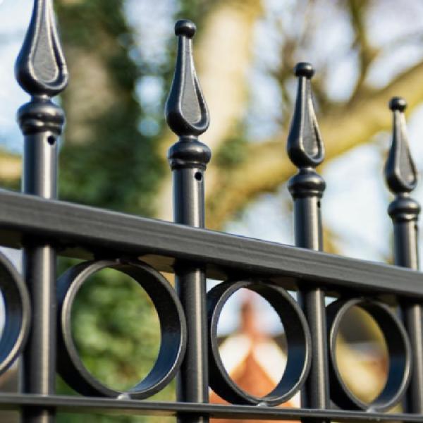 Buy cheap Wholesale 6ftx8ft garden black picket fence Wrought Iron Fence from wholesalers