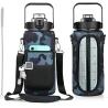 Buy cheap Half Gallon Water Bottle With Sleeve 64oz (2L) Inspirational Water Bottle With Straw and Time Stamp, from wholesalers