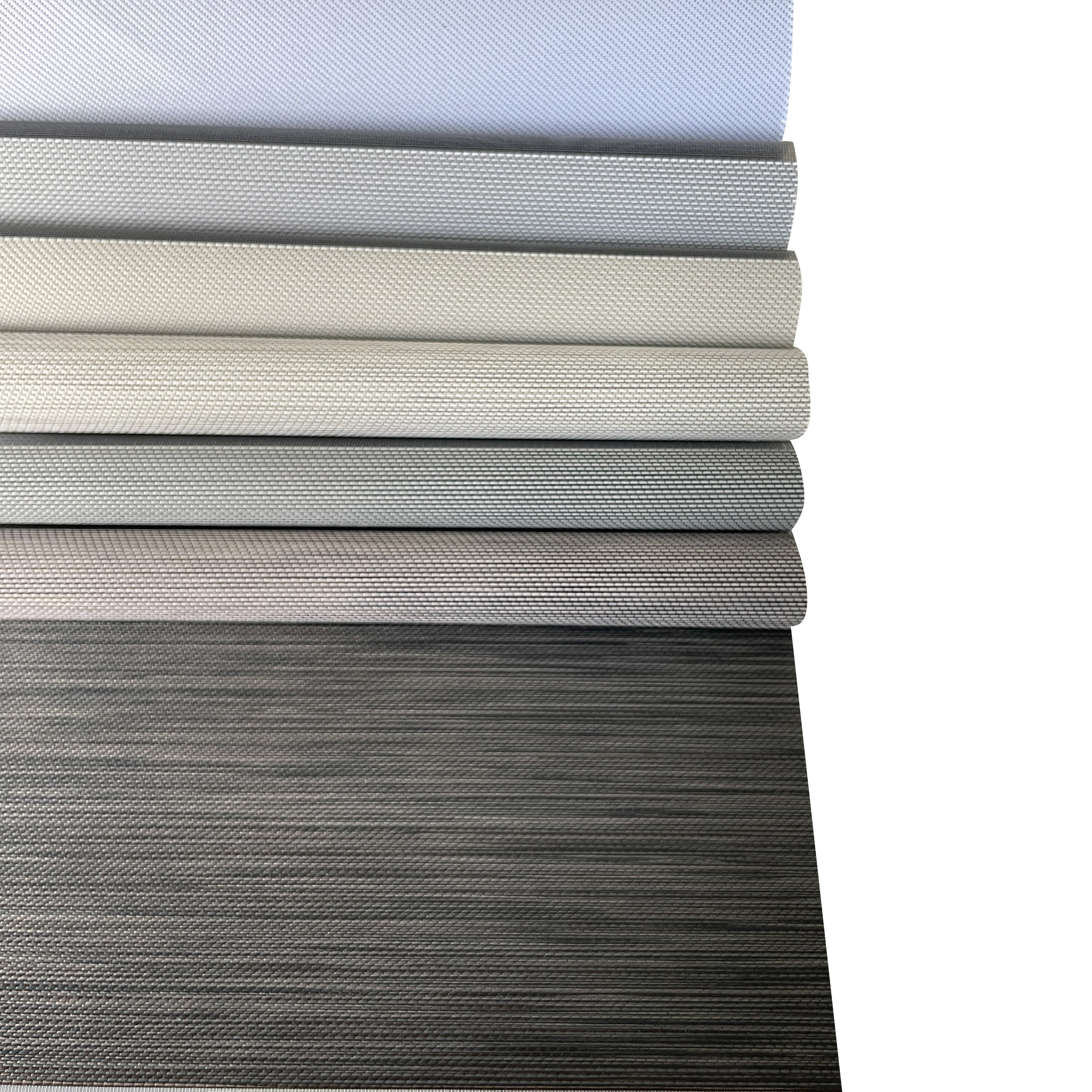 Double Layers Zebra Blinds Fabric Blackout Roller Motorized Remote APP WIFI Window Control