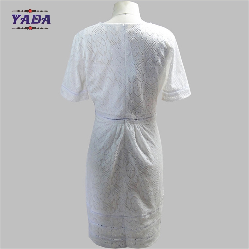 Fashion lace kate middleton wrap shirt dress plus size for women elegant