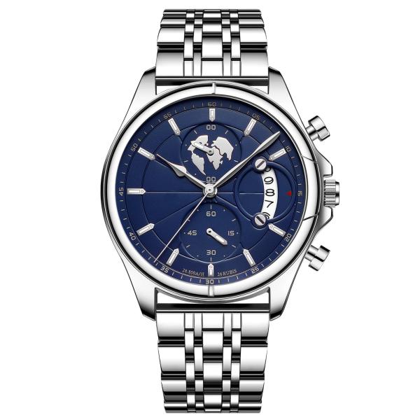 Buy cheap Sport Style Stainless Strap Watch Big Dial Quartz Wrist Watches For Men from wholesalers