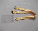 Buy cheap Personalized printed logo polyester lanyard with vinyl badge sleeve holder, from wholesalers