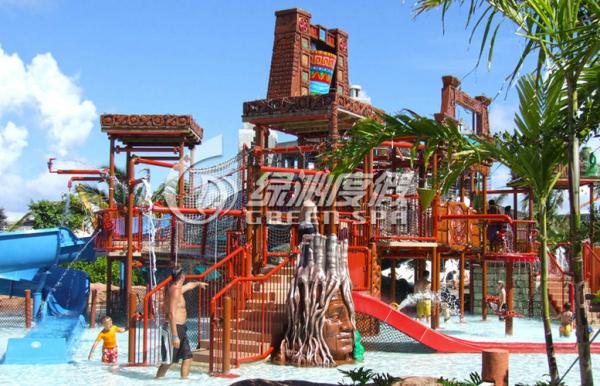 Giant Spray Park Equipment Aqua Playground for Family Members Holiday Summer
