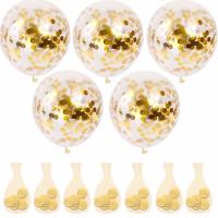 Buy cheap 50 Pcs Gold Confetti Balloons , 12 Inch Latex Party Balloons With Confetti Dots product