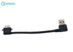 USB 3.0 USB-A Male Left Angle To USB 3.0 Micro-B Male Right Angle Cable For HD