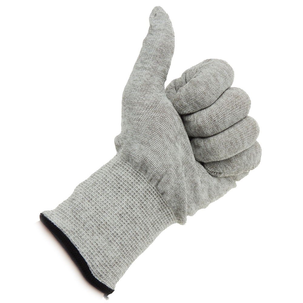 Grey Carbon Fibre 40D Silver Conductive Gloves