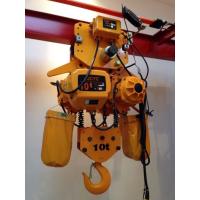 Buy cheap Yellow Color 10 Ton Chain Hoist With Hook , Chain Electric Hoist High Speed product