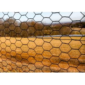 Buy cheap 8 ft X 100 ft Hexagonal Wire Mesh Galvanized 1 inch Black PVC Wire Fence 20 Gauge from wholesalers