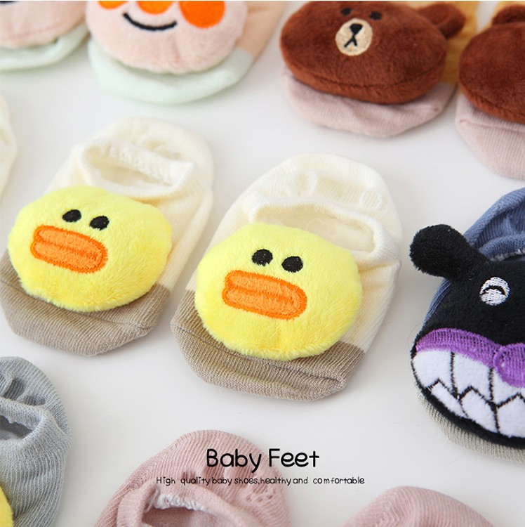 Hot sell summer baby bow socks with cute animal pattern anti-slip socks