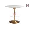 Buy cheap Brushed Golden Tulip Base Marble Coffee Table Trumpet Base Table from wholesalers