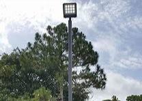 Buy cheap 8mm Wall Thick Powder Coated Conical Tubular Straight Flood Light Poles from wholesalers