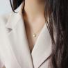 Buy cheap Lanciashow 925 Sterling Silver Beans Chain Necklace Simple Geometric Small Round Pendant from wholesalers