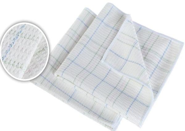 Buy cheap Microfiber Waffle Cloth White Color Dope-dyed for Kitchen Cleaning from wholesalers