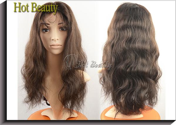 Quality Colored 100% Remy Lace Front Wigs Human Hair 12 Inch - 28 Inch Length for sale