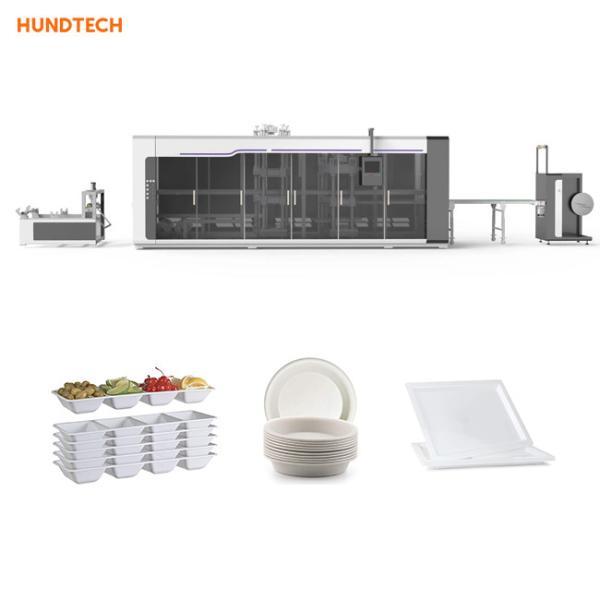 Buy cheap Disposable Clear Plastic Party Plate Thermoforming Packaging Machine from wholesalers