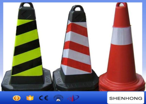 Safety Overhead Line Construction Tools Red PVC Traffic Cones With Reflective