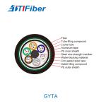 Outdoor FTTH GYTA53 Fiber Optic Cable Double Sided Protective Cover